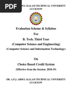 3rd Year Syllabus Computer Science & Engineering 2018-19