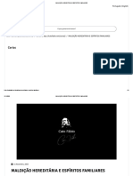 Maldição Hereditária e Espíritos Familiares