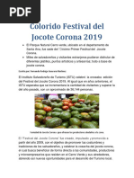 Colorido Festival Del Jocote Corona 2019