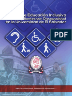 6 Política de Educación Superior Inclusiva de La Universidad de El Salvador PDF