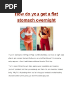 How Do You Get A Flat Stomach Overnight