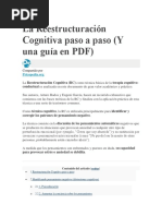 La Reestructuración Cognitiva Paso A Paso