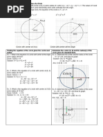 Equation of Circle Worksheet