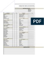 Formato de Check List Motoniveladora