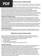 Warehousing Fundamentals, Inventory Management