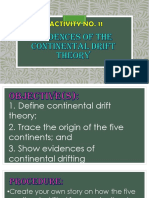 Activity No Evidences of The Conti Nental Drift Theory