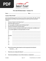 Cessna 172 - 172s Pre Solo Written Exam - July 2019