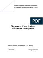 Diagnostic D'une Douleur Projetee en Osteopathie PDF