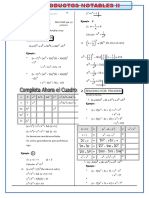 Práctica de Productos Notables 2 para Tercero de Secundaria