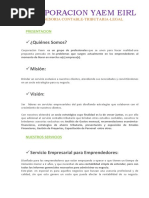 Carta de Presentacion Corporacion Yaem