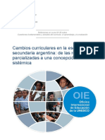 Cambios Curriculares en La Escuela Secundaria Argentina de Las Reformas Parcializadas A Una Concepción PDF