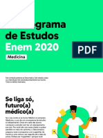 Cronograma de Estudos Enem 2020 Medicina