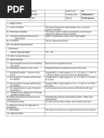 Daily Lesson Plan in Math 9 - Trigonometric Ratio