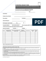 ACH Reversal Request Form