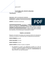 Contestacion Demanda Ejecutiva de Alimentos