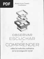 Terrés, María Luisa - Observar Escuchar y Comprender - Sobre La Tradición Cualitativa en La Investigación social-COLMEX - FLACSO (2013) PDF