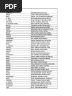 Base de Datos para Definir