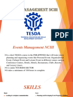 NCIII DEMO Events Management Services