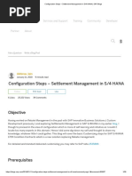 Configuration Steps - Settlement Management in S - 4 HANA - SAP Blogs