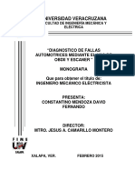 Diagnóstico Automotriz Mediante Uso de Obdii y Escaner - (Monografia para Titulo)