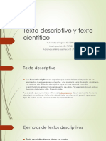 Texto Descriptivo y Texto Científico