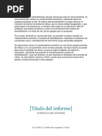 Para Una Planta de Deshidratación Del Gas Natural Que Está en Funcionamiento