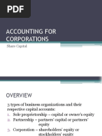 ACCOUNTING FOR CORPORATIONS-Share Capital