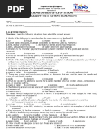 3rd Periodical Test in TLE H.E. VI 2019 2020