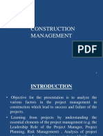 Project Management in Construction