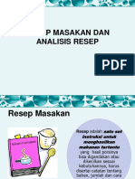 Resep Masakan Dan Analisis Resep