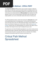 Critical Path Method - CPM & PERT