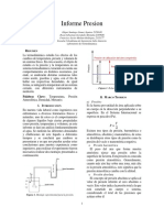 Informe Laboratorio de Termodinamica (Presion)