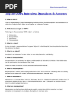 Top 50 OOPs Interview Questions & Answers