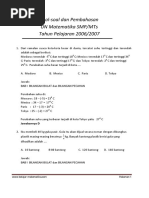 Soal-Soal Dan Pembahasan UN Matematika SMP 2007 PDF