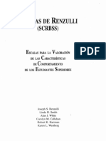 Escalas de Renzulli - Escalas para La Valoración de Las Características de Comportamiento de Los Estudiantes Superiores