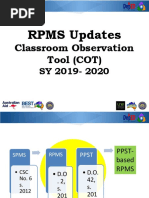 RPMS Updates & COT - Jho