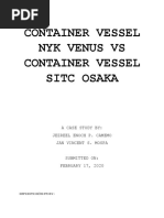 Container Vessel Nyk Venus VS Container Vessel Sitc Osaka