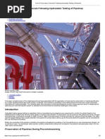 Use of Preservation Chemicals Following Hydrostatic Testing of Pipelines