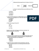 Mathematical Reasoning Practice Test