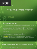 Ict&entrep Lesson 2 Producing Simple Products