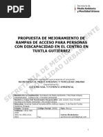 Propuesta de Mejoramiento de Rampas de Acceso para Personas Con Discapacidad en El Centro en Tuxtla Gutiérrez