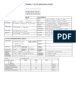 Control Valve Specification PDF