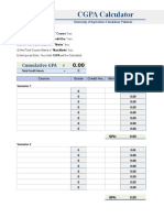 UAF CGPA Calculator