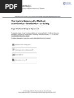 The System Becomes The Method Stanislavsky Boleslavsky Strasberg