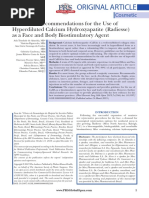 Recomendaciones de Consenso para El Uso de Hidroxiapatita de Calcio Hiperdiluida (Radiesse) Como Agente Bioestimulante para La Cara y El Cuerpo. 2