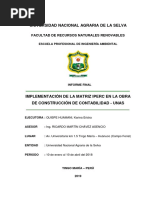 Implementación de La Matriz Iperc en La Obra de Construcción de Contabilidad-Unas PDF