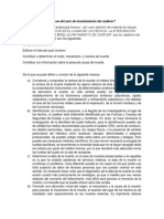 Objetivos Del Acto de Levantamiento Del Cadáver