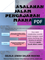 Permasalahan Dalam Pengajaran Makna