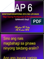 AP6Q4Week5Day2 Isyung Panlipunan at Pangkapaligiran