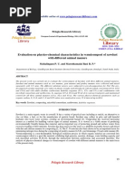 Evaluation On Physicochemical Characteristics in Vermicompost of Sawdustwith Different Animal Manure